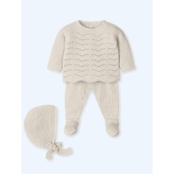 Conjunto tres piezas color natural