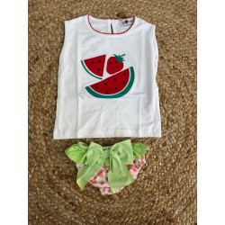 Conjunto  baño niña fresa