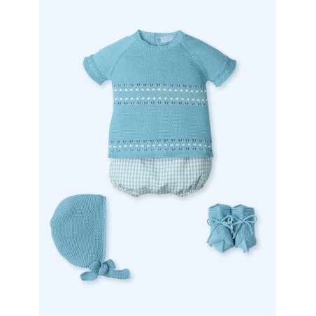 Conjunto cuatro piezas vichy oasis