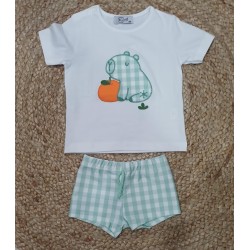 Conjunto camiseta y bañador niño capibara