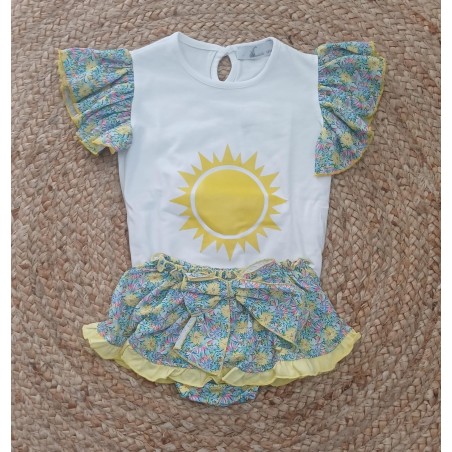 Conjunto niña con braguita sol