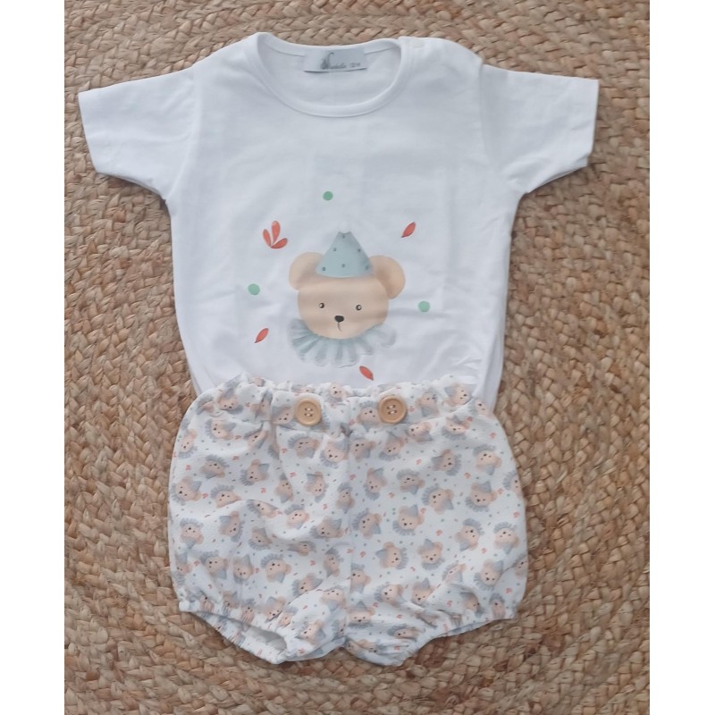 Conjunto niño osito gorro cumple