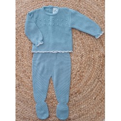 Conjunto 2p polaina familia Ines azulado