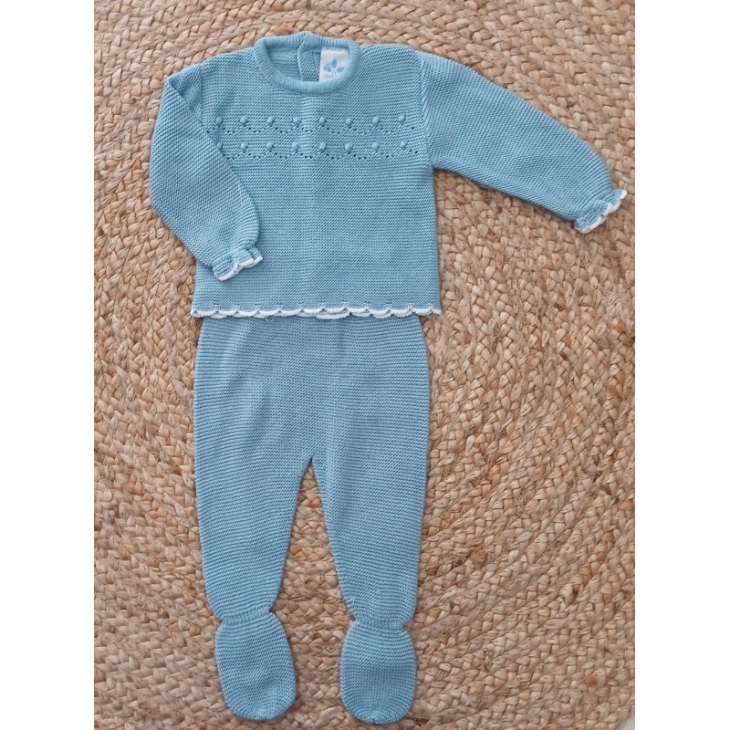 Conjunto 2p polaina familia Ines azulado