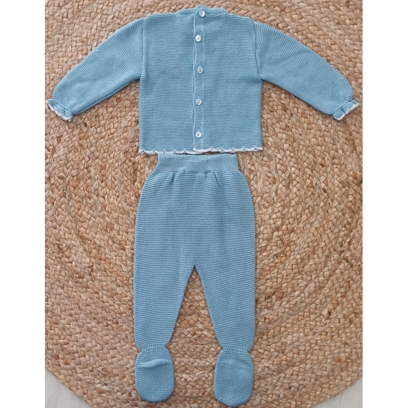 Conjunto 2p polaina familia Ines azulado