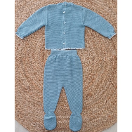 Conjunto 2p polaina familia Ines azulado