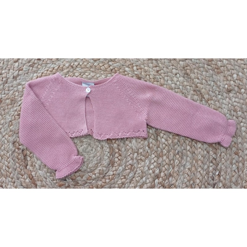 Rebeca punto calada rosa maquillaje