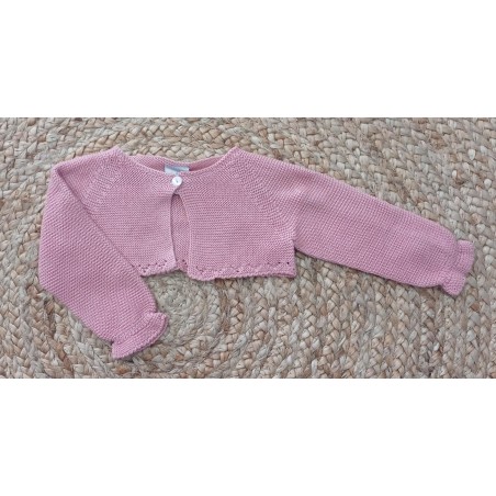 Rebeca punto calada rosa maquillaje