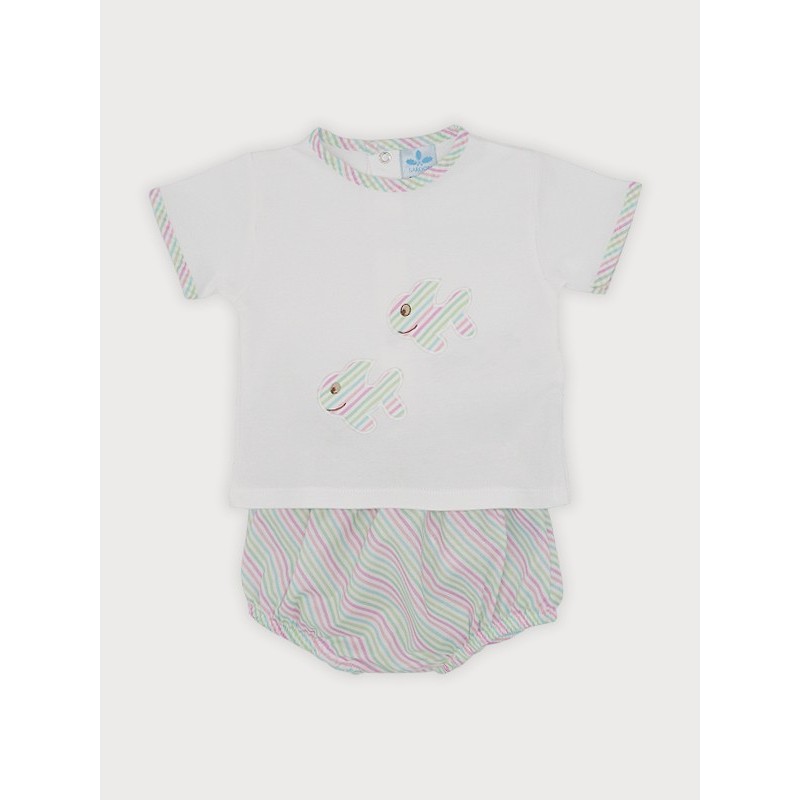 Conjunto 2p braga familia peces