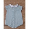 Pelele de hilo con cuello bebe 100% algodón varios colores