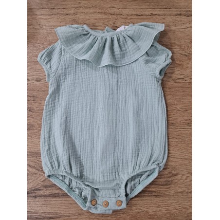 Body bambula con cuello volante varios colores