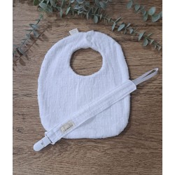 Pack Babero y Chupetero bambula plumeti