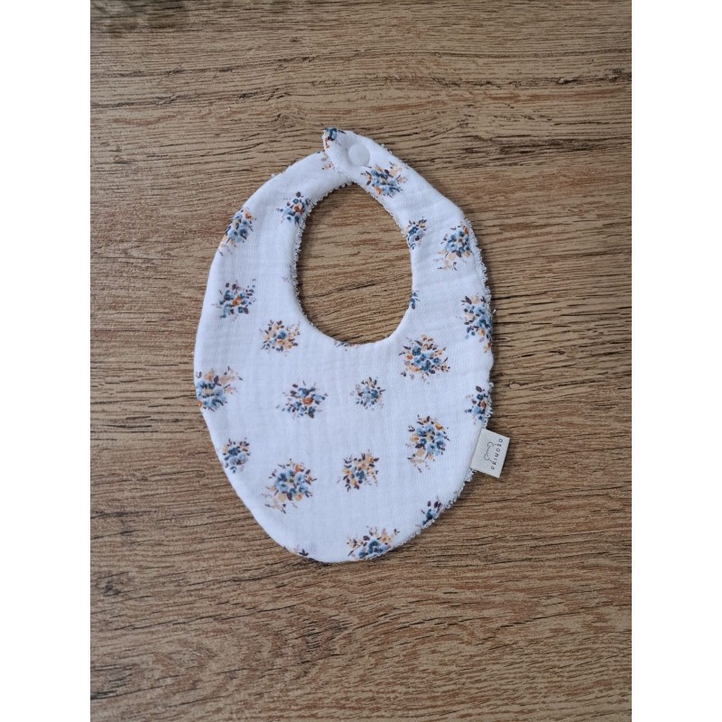 Babero pequeño bambula flores