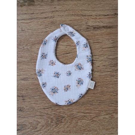 Babero pequeño bambula flores
