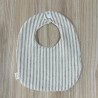 Babero grande rayas beige
