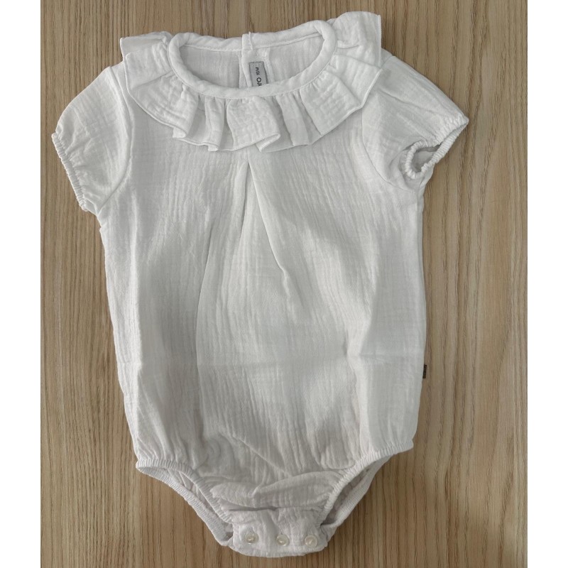 Body blanco bambula calamaro mangas cortas