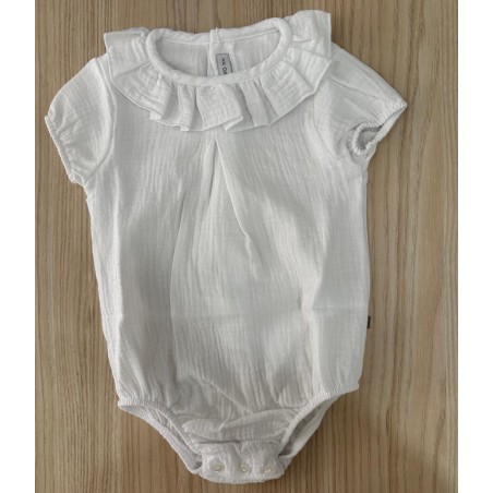 Body blanco bambula calamaro mangas cortas