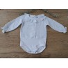 Body babidu bambula mangas largas cuello volante blanco