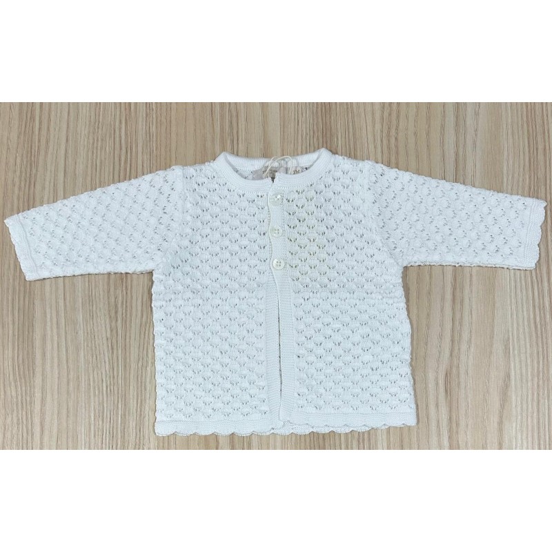 Rebeca calada blanca, 100% algodón