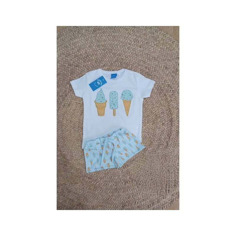 Conjunto baño niño helados menta