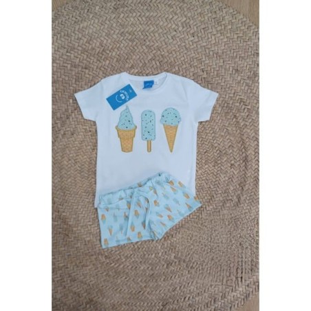 Conjunto baño niño helados menta