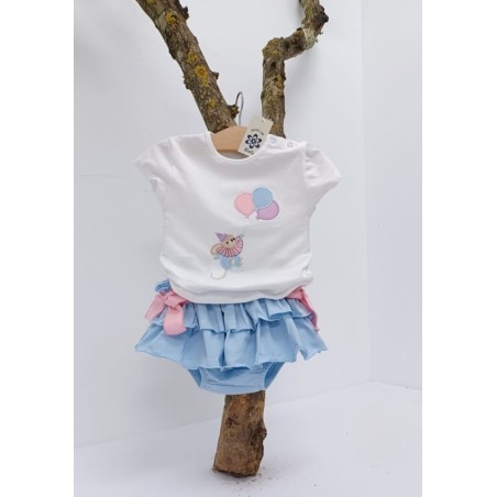 Conjunto niña bba ratón globos