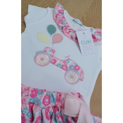 Conjunto niña Bba coche globos