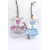 Conjunto Bba globo corazón niña