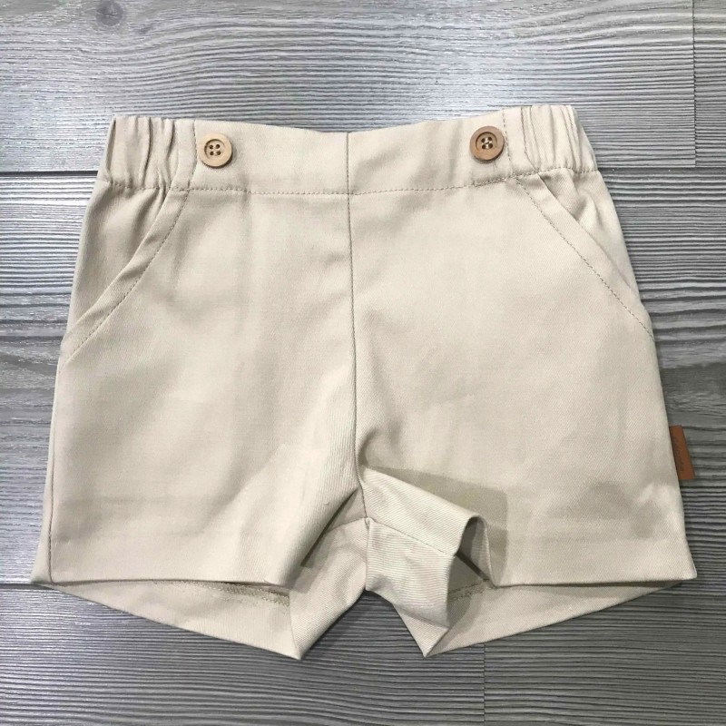 Pantalón corto cocote arena niño