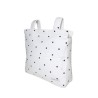 Bolso de carro blanco con lunares negros