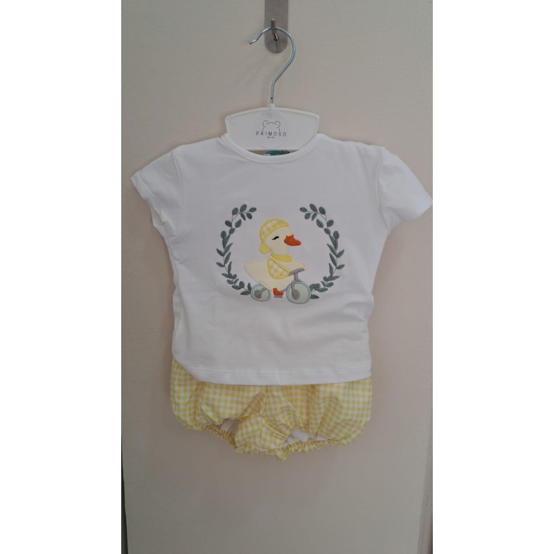 Conjunto niño bbo pato bici pantalon bichi celeste