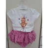 Conjunto niña bba oso circo rosa