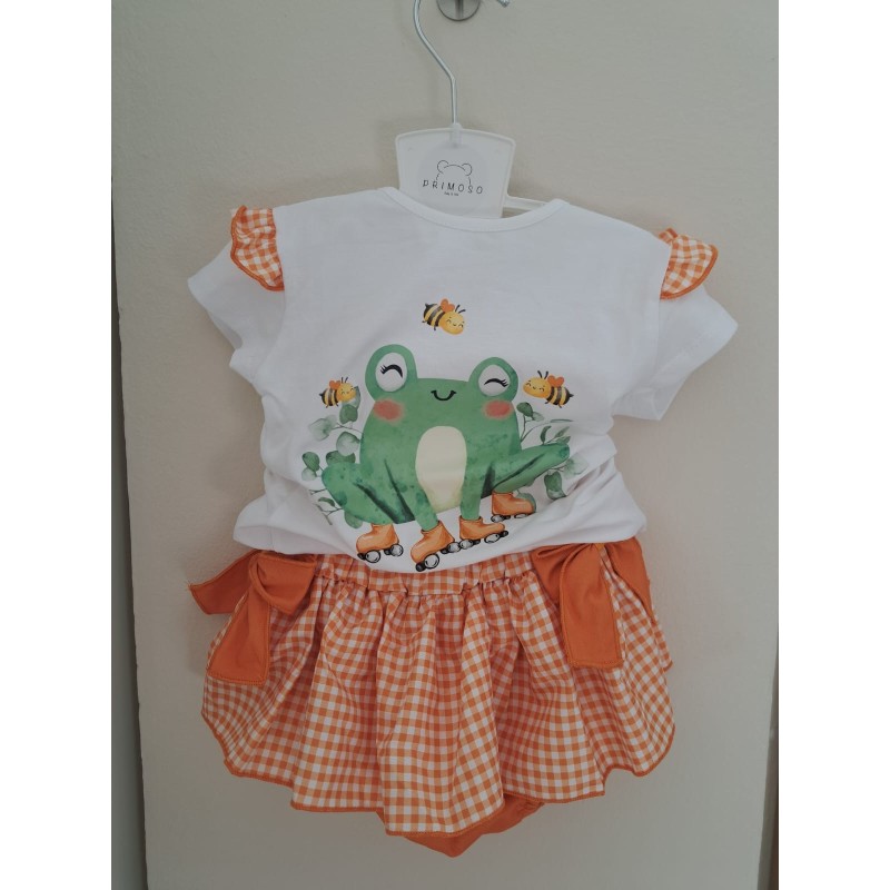 Conjunto niña rana patines