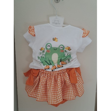 Conjunto niña rana patines