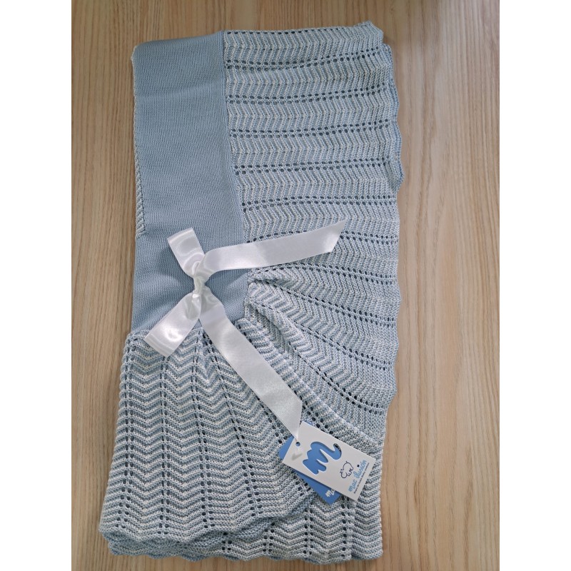 Toca combinada hilo azul celeste con lazo