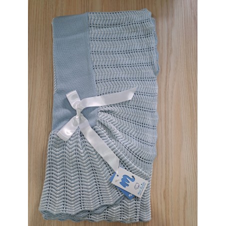 Toca combinada hilo azul celeste con lazo