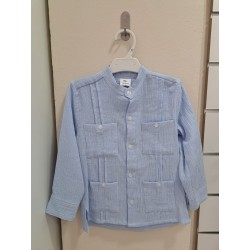 Camisa cubana bambula celeste