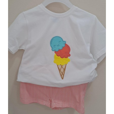 Camiseta y boxer bebe fam. helado  Colección primavera-verano 2025