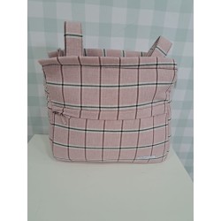 Bolso panera nantes rosa cuadros