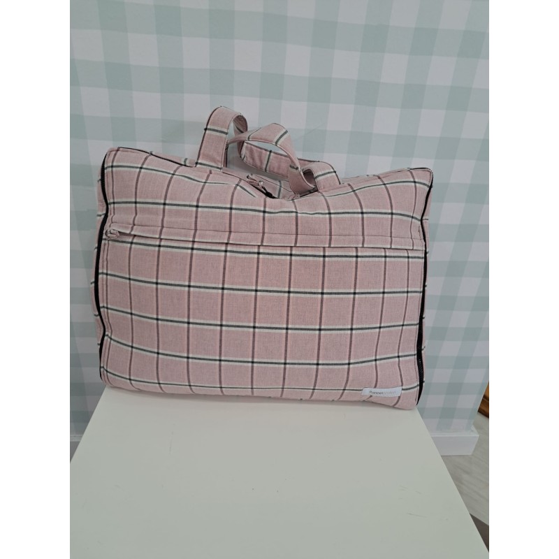 Maleta maxi nantes rosa cuadro