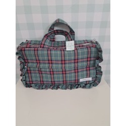 Duffel bag glasgow verde cuadros