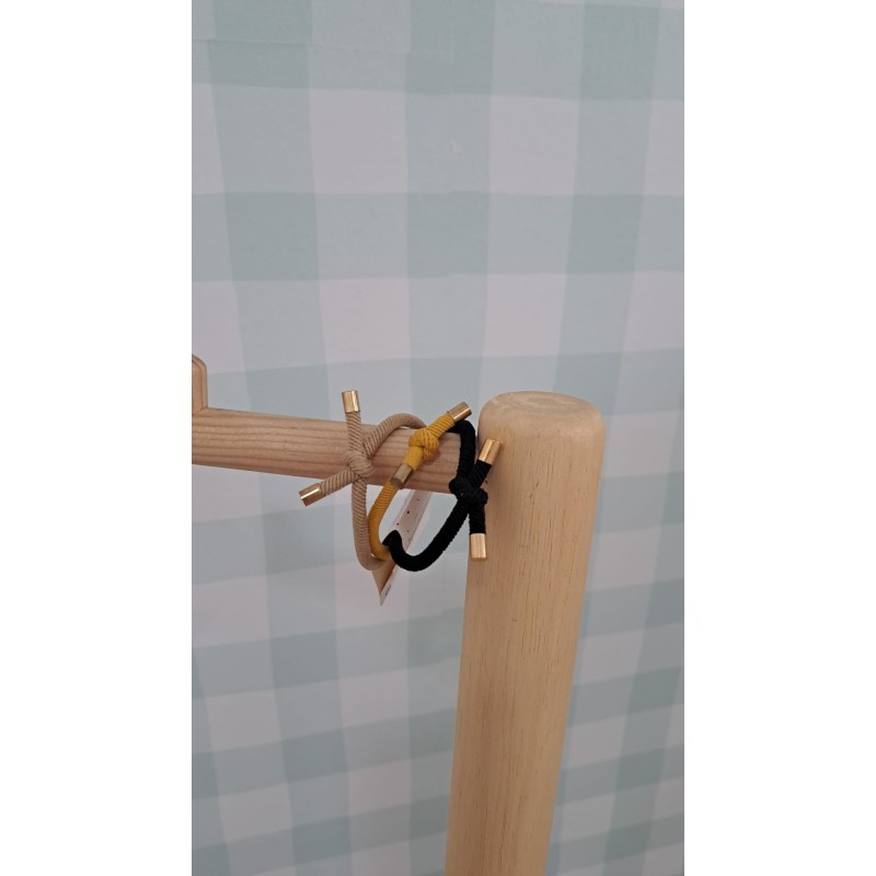 Coleteros anudados remates oro pack 3