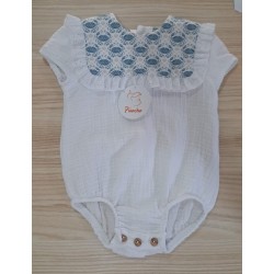 pelele blanco babero cangrejo