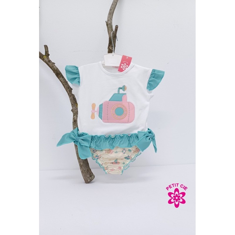 Conjunto baño niña submarino