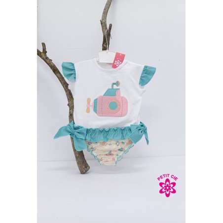 Conjunto baño niña submarino