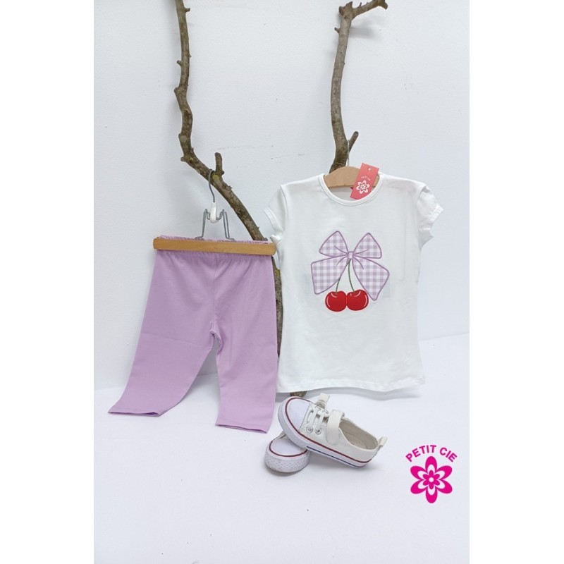 Conjunto nIña cereza vichy