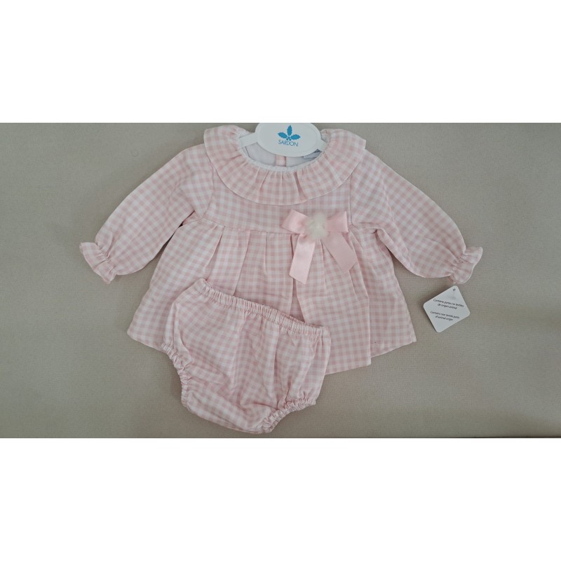 Jesusito bebe m vichy rosa de la marca sardon