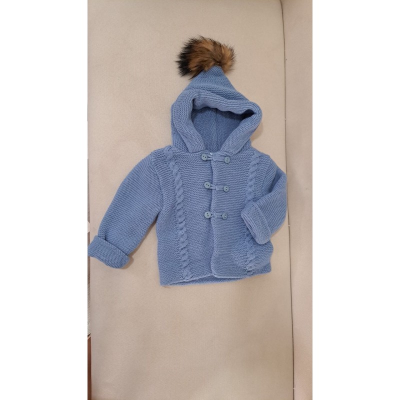 Abrigo pompom pelo familia tony