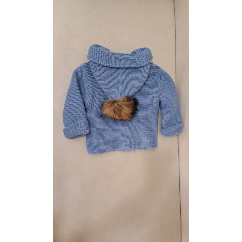 Abrigo pompom pelo familia tony