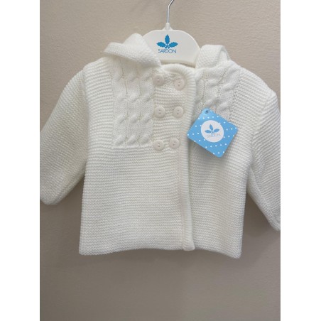 Chaquetón básico Sardón de punto con gorro.